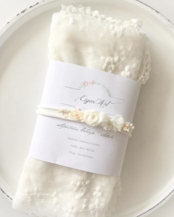 Set Nr. 675  Spitzenwrap inkl. Haarband (Jersey)