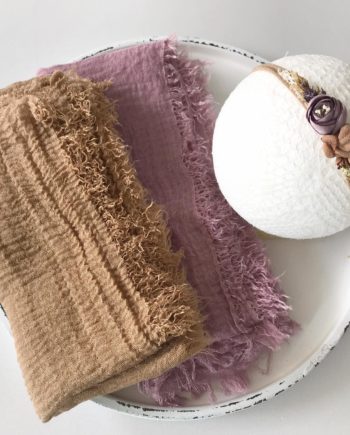 Set Nr. 694 2x Musselinwraps inkl. Jerseyhaarband