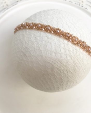 Perlenhaarband "Julia" Roségold Nr. 415