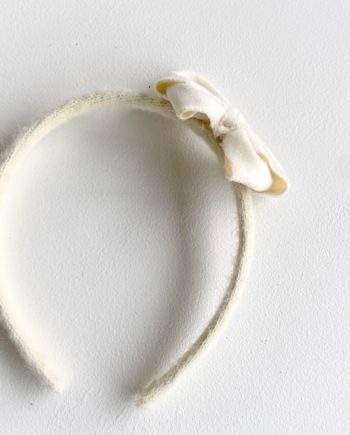 Haarreif „Vivi“ große Samt Schleife (Creme) Nr. 839